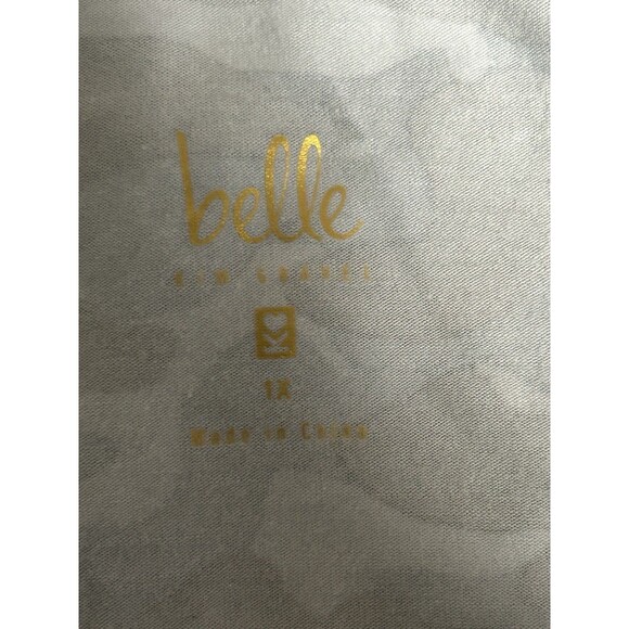 Women's Gray Blue Plus 1X Camouflage Casual Whimsical Officecore Cozy - Picture 5 of 7